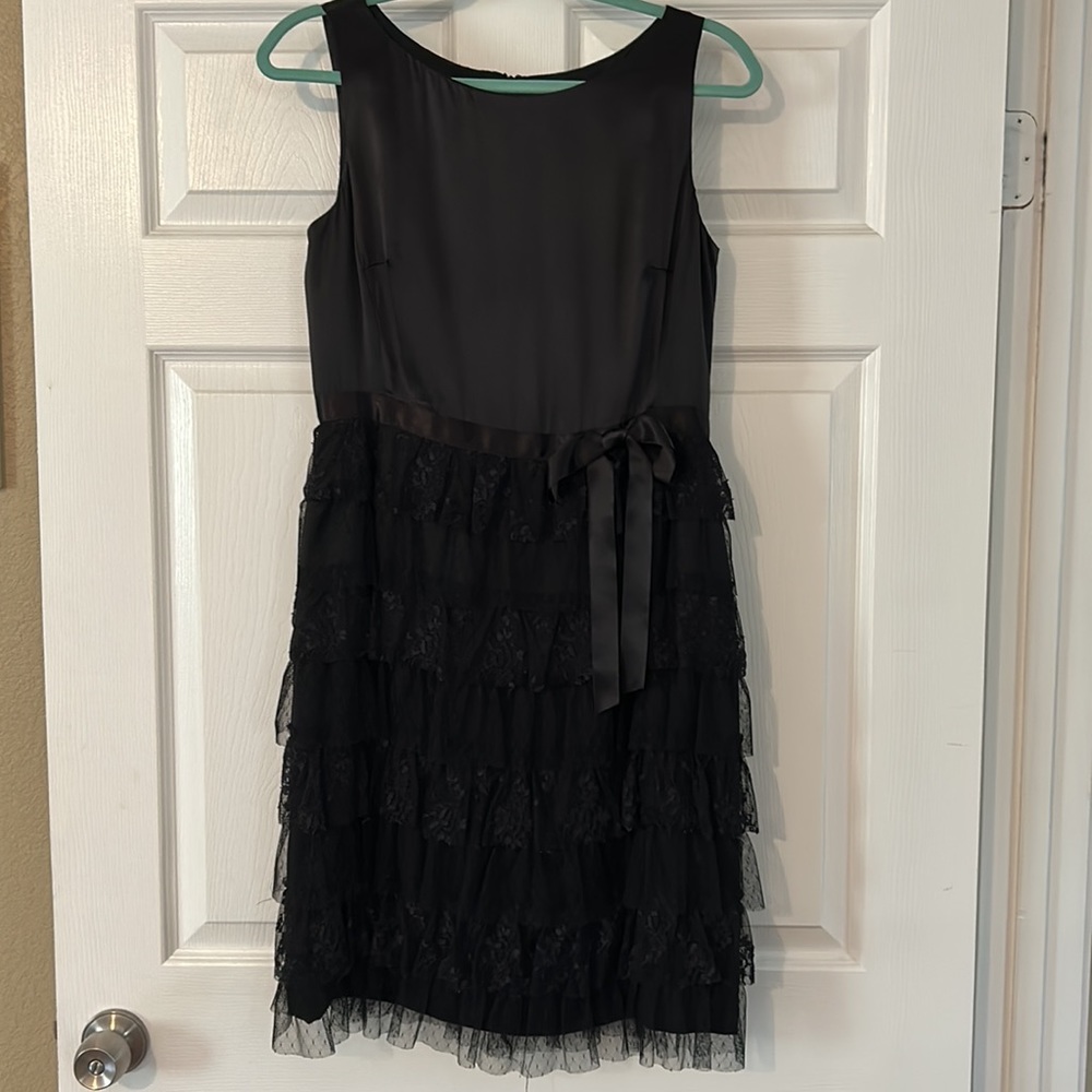 Cynthia Howie Silk and Lace Cocktail Dress